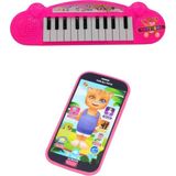 Toysnet Oyuncak Türkçe Müzikli Sesli Dokunmatik Kedili Telefon Pembe ve Piyano 22 Tuşlu Sesli Ilk Piyanom