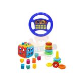 TOYSTORE Eğitici 3lü Oyuncak Seti Pilli Direksiyon - Bultak - Kuleli Halkalar