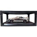 Toysturka 1:24 Metal Model Koleksiyon Araba Nissan Skyline GT-R R34 Gümüş 19 Cm (Döner Ön Tekerler)