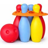 Toyx Oyuncak Bowling Seti 8 Parça – Çocuk Bowling Oyunu, 6 Pin + Top, Taşıma Aparatlı, 3+ Yaş Eğitici Oyuncak