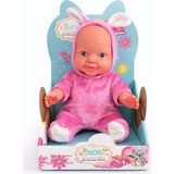 Toyx Sevimli Tavşan Kostümlü Oyuncak Bebek – Yumuşak Peluş Tasarım, 3+ Yaş (Pembe - Mavi - Beyaz)