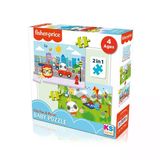 Toyz Dükkanım Fp 13407 Fisher Price Baby Puzzle City Fun Picnic 2In1 Kız Erkek Çocuk Oyuncak Eğitici Oyuncaklar