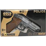 Toyz Dükkanım Gonher 8'Li Gri Metal Polis Koleksiyon Mantar Tabancası Kız Erkek Çocuk Oyuncak Eğitici Oyuncaklar