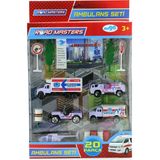 Toyz Dükkanım Helikopterli Metal Ambulans Seti Jp9105 Kız Erkek Çocuk Oyuncak Eğitici Oyuncaklar