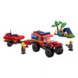 Toyz Dükkanım Lego 4X4 Kurtarma Botlu İtfaiye Kamyonu Kız Erkek Çocuk Oyuncak Eğitici Oyuncaklar