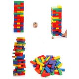 Toyz Dükkanım Playwood Renkli Ahşap Denge Oyunu 54 Parça Kız Erkek Çocuk Oyuncak Eğitici Oyuncaklar