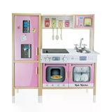 Toyz Dükkanım T1013 Ahşap Buzdolaplı Mutfak Pembe Kız Erkek Çocuk Oyuncak Eğitici Oyuncaklar