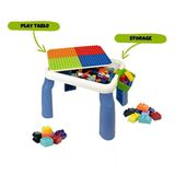 Toyz Dükkanım Urt035-002 Büyük Sandalyeli 64 Pcs Bi-Bloks Masası Kız Erkek Çocuk Oyuncak Eğitici Oyuncaklar