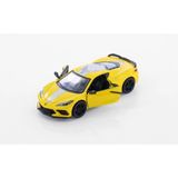 Toyz Play Corvette Stıngray C8 136 Dıecast Kinsmart Lisanslı Metal Çekbırak Model Araba - Sarı