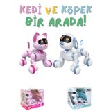 TOYZ PLAY Oyuncak Sesli Işıklı Uzaktan Kumandalı 30 Fonksiyonlu Akıllı Robot Kedi Ve Köpek Led Emoji