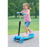 Toyzitoys RUNNER MAVİ PRENSES FİGÜRLÜ MAGİC WHEELS Frenli Denge Led Işıklı 3 Üç Tekerlekli Yükseklik Ayarlı Runner Twist Çocuk Scooter Mavi Figürlü