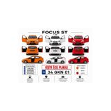 ToyzMarket Ford Focus ST Metal Araba Kişiye Özel Plakalı Ford Focus oyuncak Araba (RENK BELİRTİNİZ)