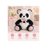 Toyzoy Toys Panda Pembe Kurdeleli 50 cm Tatlı Sevimli & Hediyelik Peluş Oyuncak