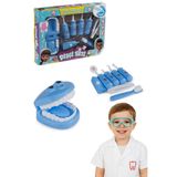 TOYZZONE TOYS STORE Çocuklar İçin Dişçi Oyunu Seti – Ağız Modeli ve Aletli Tam Set Diş Doktoru Oyuncakları-Mavi