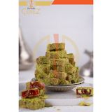 Toz Antep Fıstığı Kaplı Nar Aromalı Antep Fıstıklı Kral Lokum (1000 Gram)