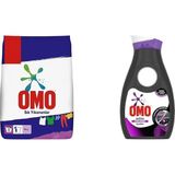 Toz Çamaşır Deterjanı Sık Yıkananlar 5 Kg(1) Omo Sıvı Çamaşır Deterjanı Siyahlar Için Siyahlarınızı Koruyarak En Zorlu Lekeleri Ilk Yıkamada Çıkarır 910 ml 14 Yıkama(2) - 0,5 gr