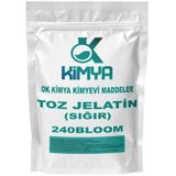 Toz Jelatin %100 Saf - Sığır 240bloom 1 Kg
