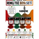 Toz Mum Boyası Seti 10 Cc 4’Lü – Soya & Parafin Wax Için – Kırmızı, Yeşil, Kahverengi, Turuncu Bkfab4kykht10g