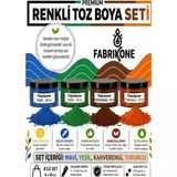 Toz Mum Boyası Seti 10 Cc 4’Lü – Soya & Parafin Wax Için – Mavi, Yeşil, Kahverengi, Turuncu Bkfab4mykht10g
