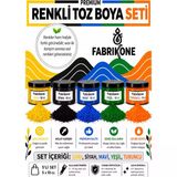 Toz Mum Boyası Seti 10 Cc 5'Li – Soya & Parafin Wax Için – Sarı, Siyah, Mavi, Yeşil, Turuncu Bkfab5srsmyt10g