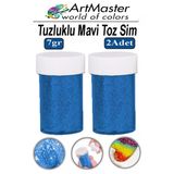Toz Sim Mavi 2 Adet 7 Gr Tuzluklu Etkinlik Ders Okul Slime Dekorasyon Renkli Toz Sim Dekor Süsleme