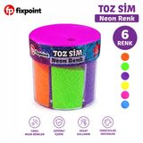Toz Sim Tuzluklu 6 Renk Kolay Kullanım Fixpoint Neon Renk