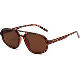 Toz Vintage Blink Leopar Desenli Kahverengi Cam Kemik Çerçeve Vintage Retro Unisex Güneş Gözlüğü
