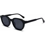 Toz Vintage Davento Siyah Kemik Çerçeve Oval Vintage Retro Güneş Gözlüğü UV400