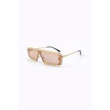 Toz Vintage Devon Pembe Cam Gold Çerçeve Vintage Retro Güneş Gözlüğü
