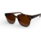 Toz Vintage Edran Leopar Çerçeve Vintage Retro Güneş Gözlüğü - Kahverengi