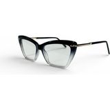 Toz Vintage Envaris Siyah-Beyaz Çerçeve Optik Uyumlu Vintage Retro Gözlük