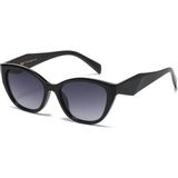 Toz Vintage Evara Siyah Retro Kedi Gözü Kemik Kalın Sap Unisex UV400 Vintage Retro Güneş Gözlüğü