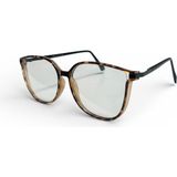 Toz Vintage Evinor Leopar Çerçeve Optik Uyumlu Vintage Retro Gözlük - Bej