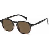 Toz Vintage Fadaro Bej Desenli Detay Retro Oval Kemik Kalın Sap Unisex UV400 Vintage Retro Güneş Gözlüğü