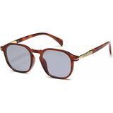 Toz Vintage Fadaro Mavi Cam Desenli Sap Oval Kemik Unisex UV400 Vintage Retro Güneş Gözlüğü