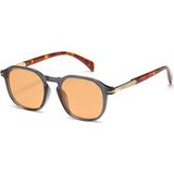 Toz Vintage Fadaro Turuncu Cam Desenli Sap Retro Oval Kemik Unisex UV400 Vintage Retro Güneş Gözlüğü