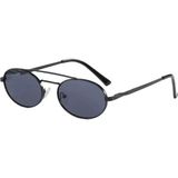Toz Vintage Ferin Siyah Retro Oval Metal Ince Sap Unisex UV400 Vintage Retro Güneş Gözlüğü