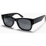 Toz Vintage Fevron Siyah Retro Köşeli Kemik Kalın Sap Unisex UV400 Vintage Retro Güneş Gözlüğü