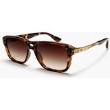 Toz Vintage Furel Leopar Desenli Retro Kare Kemik Kalın Sap Unisex UV400 Vintage Retro Güneş Gözlüğü - Çok Renkli