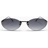 Toz Vintage Fuvion Siyah Degrade Cam Retro Oval Metal Ince Sap Unisex UV400 Vintage Retro Güneş Gözlüğü