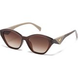 Toz Vintage Golara Kahverengi Retro Cat Eye Kemik UV400 Unisex Vintage Retro Güneş Gözlüğü