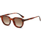 Toz Vintage Grovela Leopar Desenli Kahverengi Cam Vintage & Retro Unisex Güneş Gözlüğü