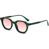 Toz Vintage Grovela Yeşil Çerçeve Pembe Cam Vintage & Retro Unisex Güneş Gözlüğü