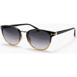 Toz Vintage Jalvar Sarı Desenli Retro Oval Kemik Gold Detaylı Unisex UV400 Vintage Retro Güneş Gözlüğü