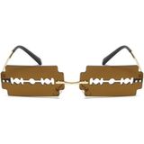 Toz Vintage Jilet Görünümlü Kahverengi Vintage & Retro Güneş Gözlüğü