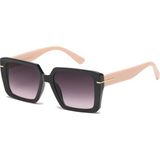 Toz Vintage Juloro Bej Sap Siyah Köşeli Kemik Unisex UV400 Vintage Retro Güneş Gözlüğü
