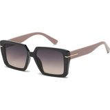 Toz Vintage Juloro Bordo Sap Siyah Köşeli Kalın Kemik Unisex UV400 Vintage Retro Güneş Gözlüğü - Kırmızı