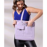 Toz Vintage Kedi Figürlü Fermuarlı Kol Omuz Çantası - 35 x 35 - Mor