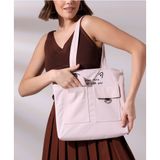 Toz Vintage Kedi Figürlü Fermuarlı Kol Omuz Çantası - 35 x 35 - Pembe