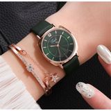 Toz Vintage Leather Deri Kordon Kadın Kol Saati - Su Yeşili